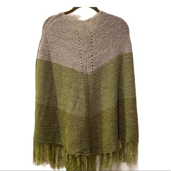 MaxSport Green Sweater Poncho  - Picture 2 of 3
